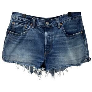 Levi's 501 White Cone Oak Redline Selvedge Cut Off 2.5” Shorts Women’s Size 30